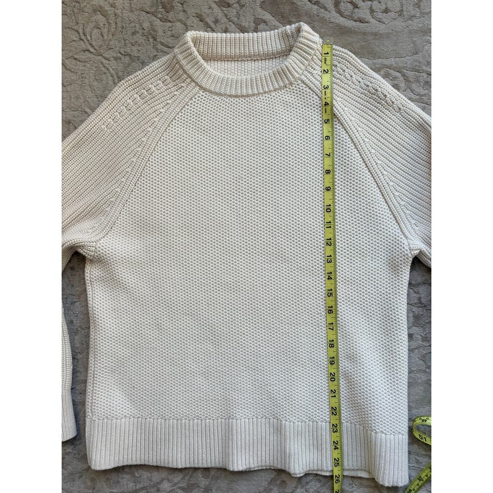 Lululemon Honeycomb Crewneck Sweater Bone Oversized Size S - Picture 7 of 9